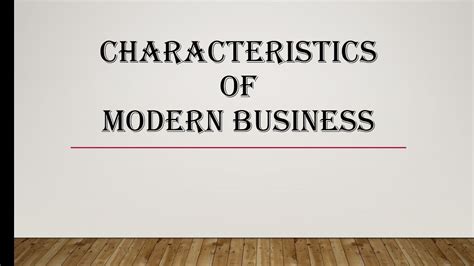 Image of Modern Business